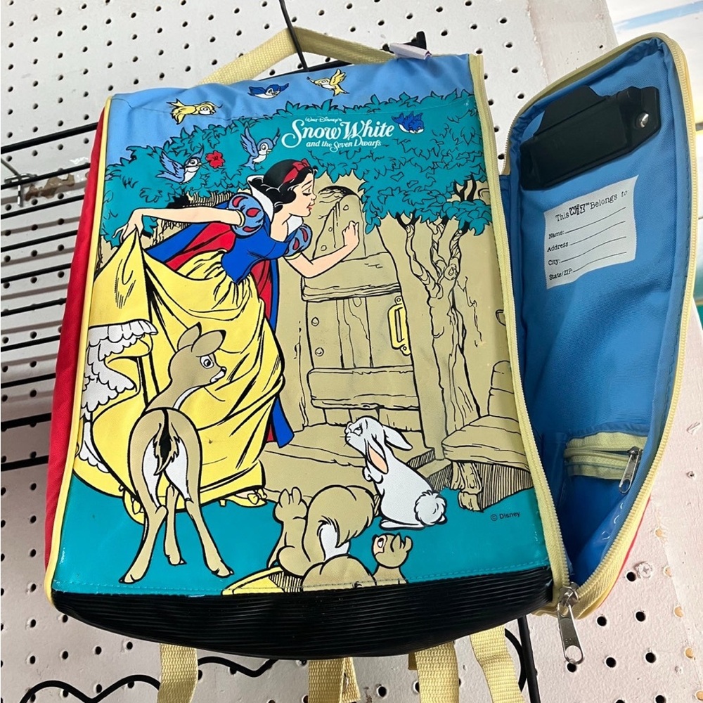 Disney Blue and Yellow Backpack with Cartoon Design